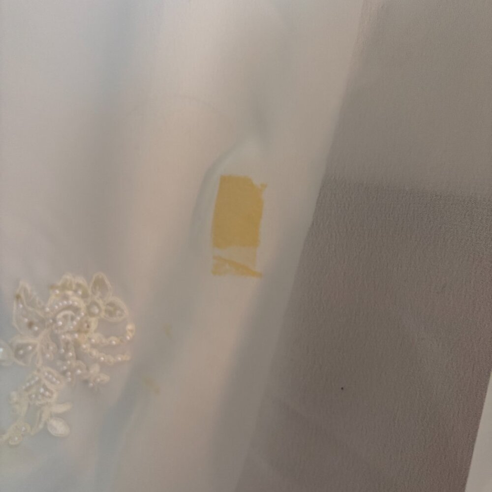 Vintage Oleg Cassini Wedding Gown (10) + train, tiara - Picture 9 of 16